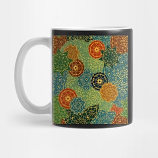 Seamless pattern with floral mandala. Mug